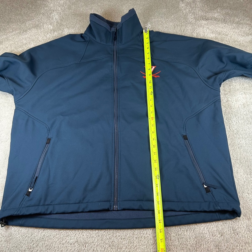 Columbia Softshell Jacket Mens XXL Navy Blue UVA Cavaliers Full Zip Virginia - Picture 12 of 15